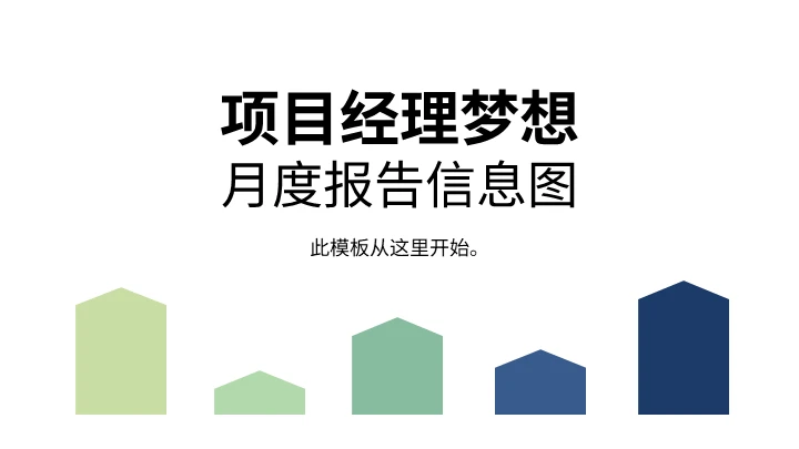 项目经理月度报告信息图表通用PPT模板