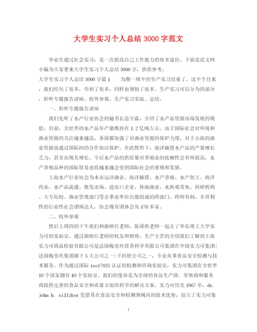 精编之大学生实习个人总结3000字范文.docx