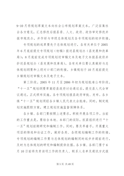 发改局长在ＸＸ县“十一五”规划编制工作会议上的致辞范文大全.docx