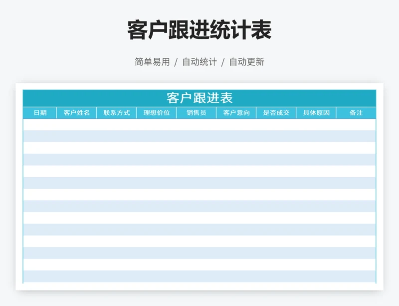 客户跟进统计表