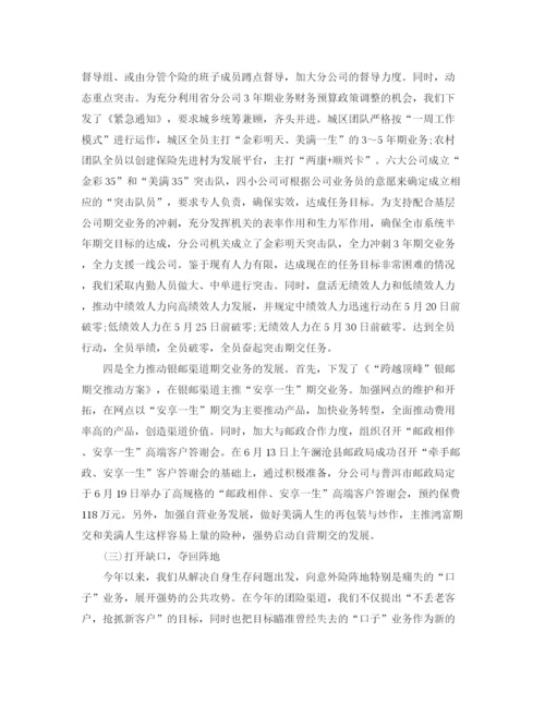精编之年保险工作总结经典范文.docx