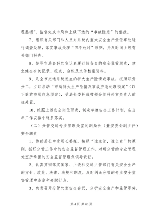 交通局安全生产监督管理岗位责任制.docx