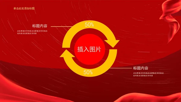 红色简约风建党100周年PPT模板
