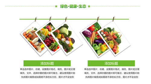 绿色有机生态农业招商农产品展示PPT模板