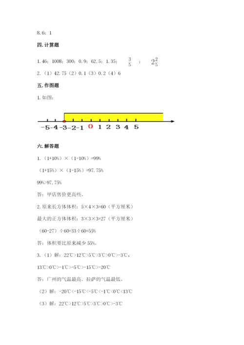 小升初六年级期末试卷含解析答案.docx