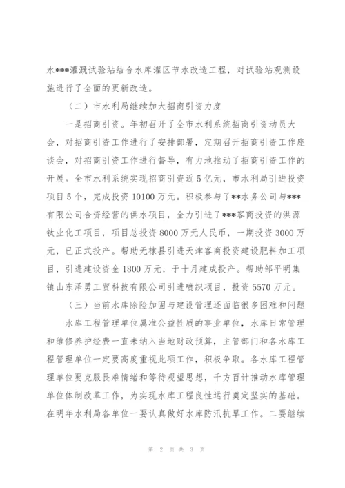 市水利局工作总结.docx