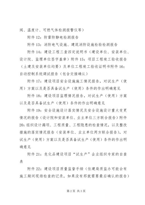 试生产方案评审会现场准备所需材料.docx