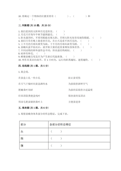 教科版科学三年级下册期末测试卷附完整答案（全国通用）.docx