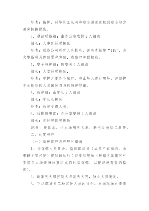 宾馆消防应急疏散预案.docx