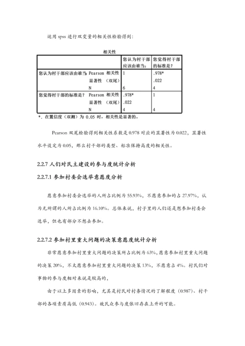 农村基层民主建设方面的调查报告.docx