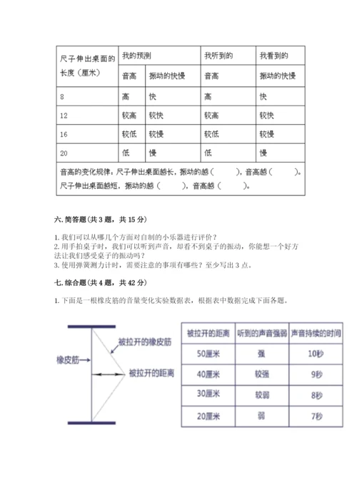 教科版四年级上册科学期末测试卷【考点精练】.docx