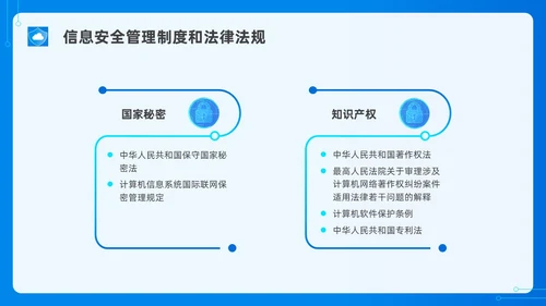 蓝色水彩简约网络安全培训PPT课件