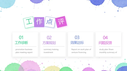 炫彩墨迹儿童绘画美术培训动态PPT