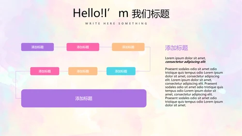 炫彩艺术时尚商务风通用PPT动态模板
