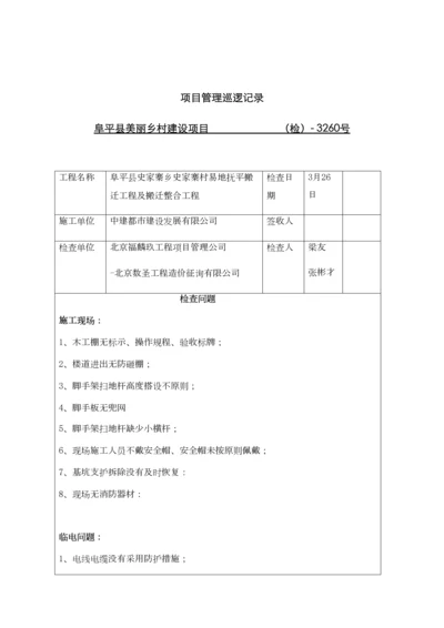 项目管理巡查记录.docx