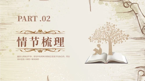 浅棕色欧美复古风爱弥儿读书分享会课件ppt模版