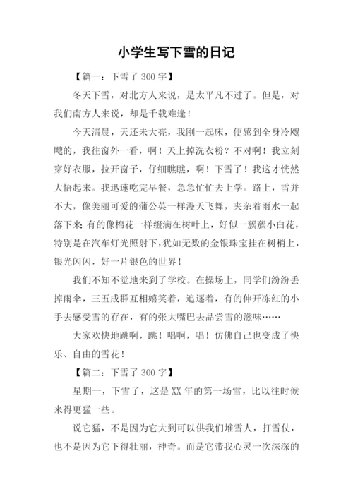 小学生写下雪的日记.docx