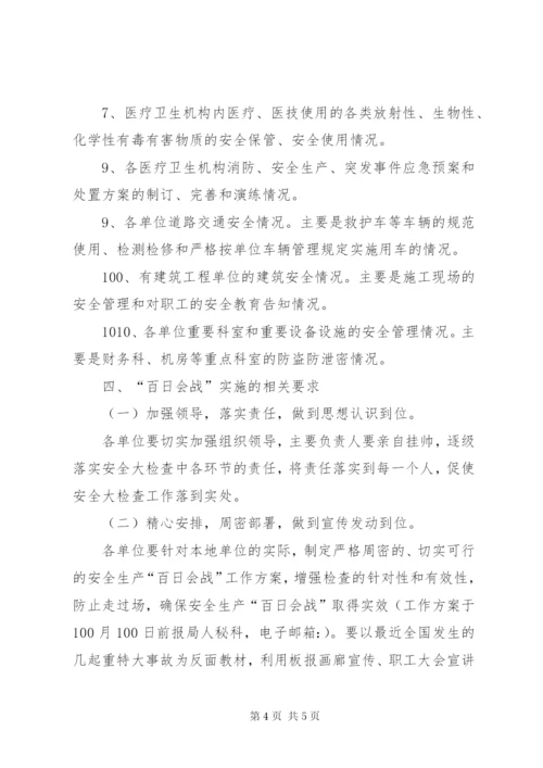 卫生局安全生产百日会战方案.docx