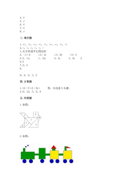 人教版一年级下册数学期中测试卷（突破训练）.docx