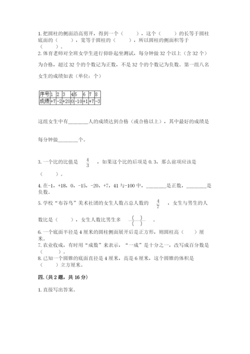 小学数学六年级下册竞赛试题及参考答案【培优】.docx