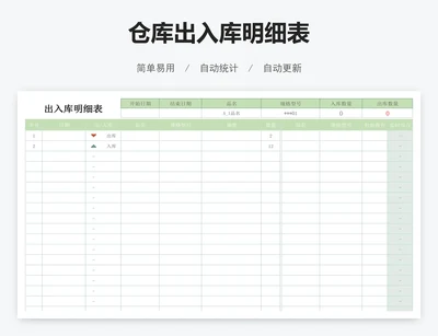 仓库出入库明细表