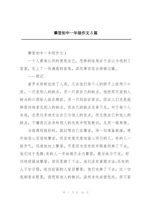 攀登初中一年级作文5篇.docx