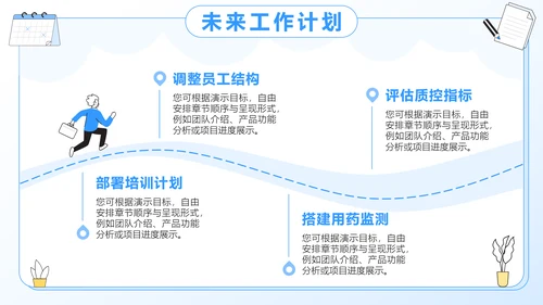 蓝色插画风医学病例汇报分析PPT模板