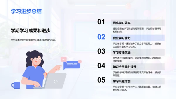 学期学习成果报告PPT模板