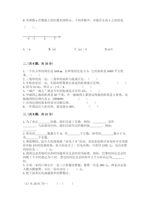 山东省济南市外国语学校小升初数学试卷附参考答案（轻巧夺冠）.docx