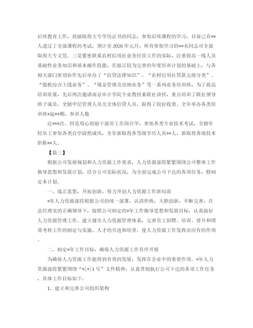 精编之人力资源公司年度工作计划范文.docx