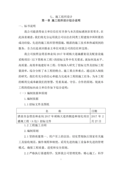 大道滴灌架设及配套设施采购项目工程施工组织设计.docx