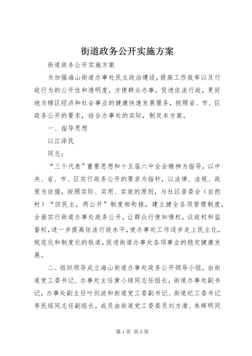 街道政务公开实施方案.docx