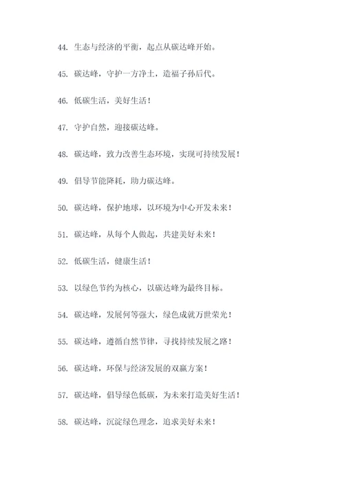 关于碳达峰宣传口号