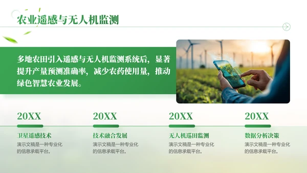 绿色商务风智慧农业项目汇报总结PPT模板