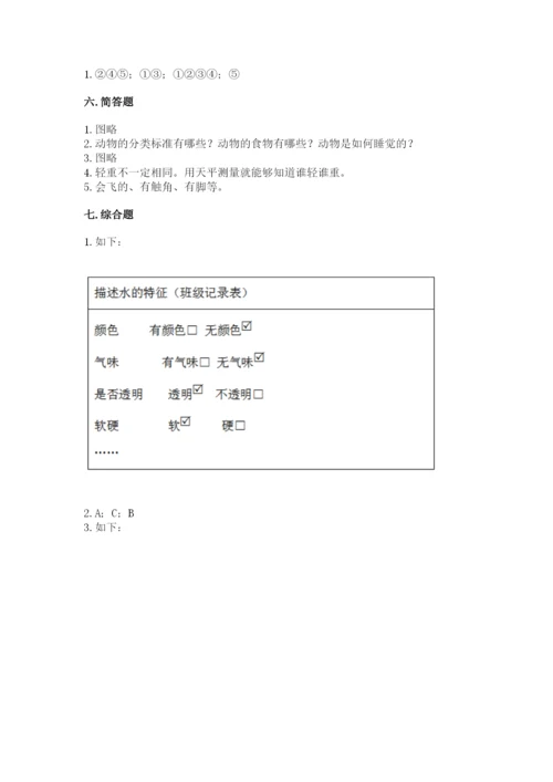 教科版一年级下册科学期末测试卷附参考答案【轻巧夺冠】.docx