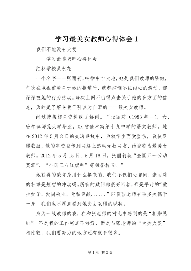 学习最美女教师心得体会1.docx