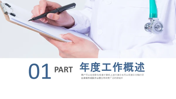 医生医疗护士年终总结工作汇报PPT模板