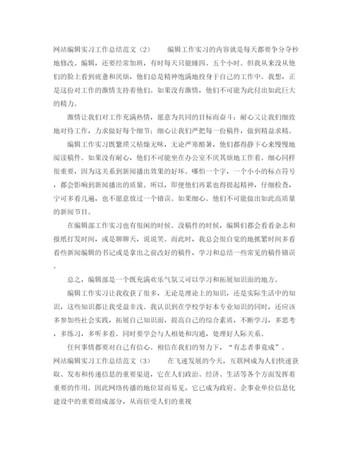 精编之网站编辑实习工作总结范文.docx