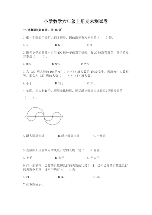 小学数学六年级上册期末测试卷含答案（达标题）.docx