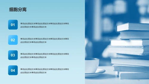 蓝色简约生物医疗研究报告PPT