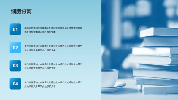 蓝色简约生物医疗研究报告PPT