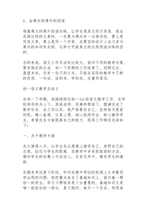 初一语文教学总结10篇.docx