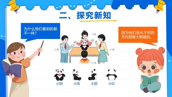 人教版数学二年级上册第五单元观察物体一PPT模板