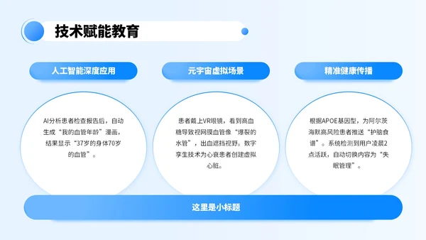 蓝色商务风医疗健康教育讲座PPT