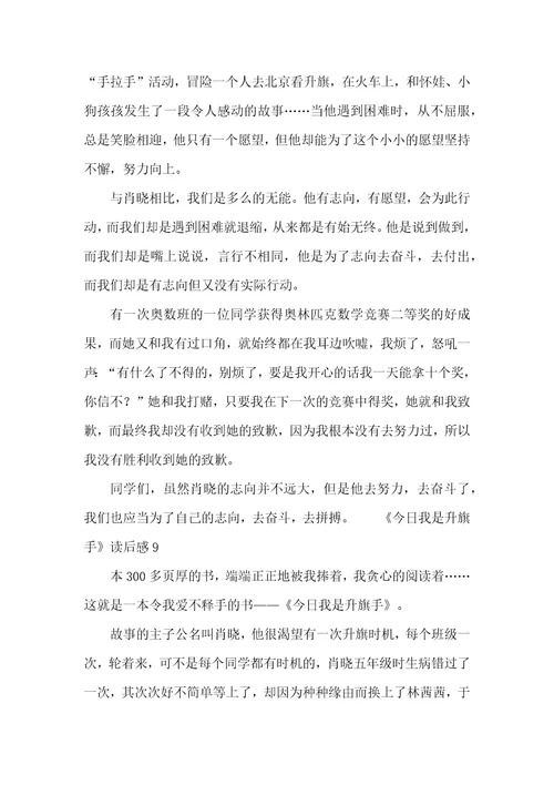 今天我是升旗手读后感