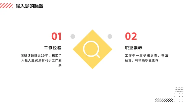 简约商务岗位竞聘简历PPT模板
