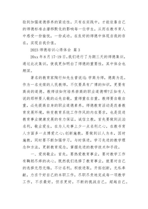 2023师德培训心得体会.docx