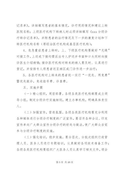 XX医疗机构分级诊疗实施方案精编.docx