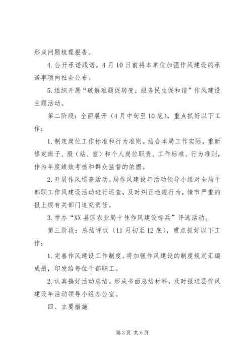 贯彻党的十七大全会精神作风建设方案.docx