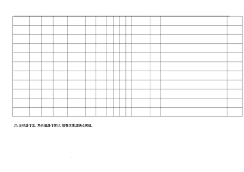 学校晨午检登记表